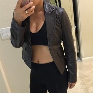 SOLD!!! BEBE brown leather blazer